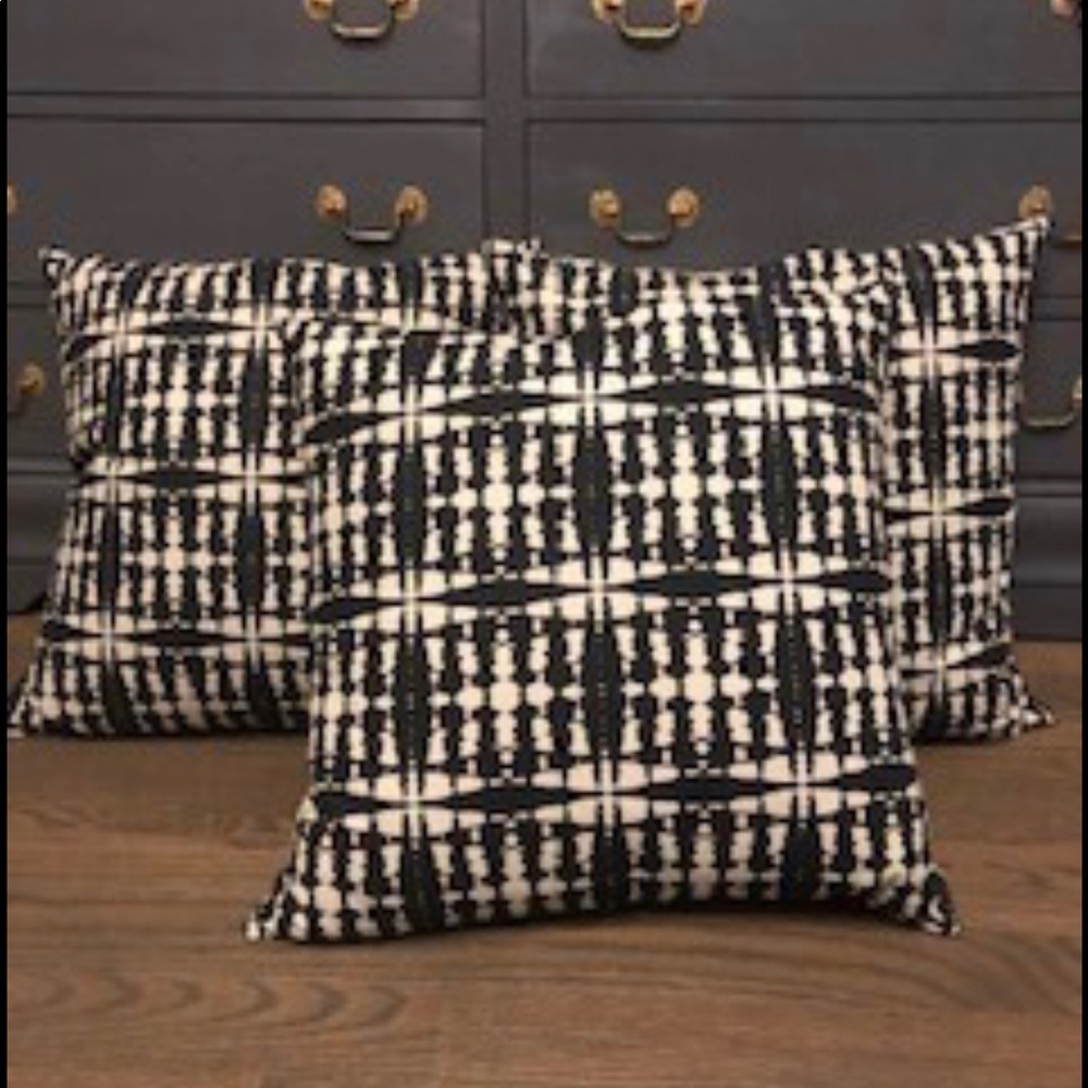 Brown and Cream Accent Pillows (Set of 3)